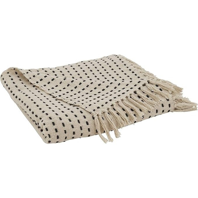 Stitched Line Throw, Ivory-thumbmail-3