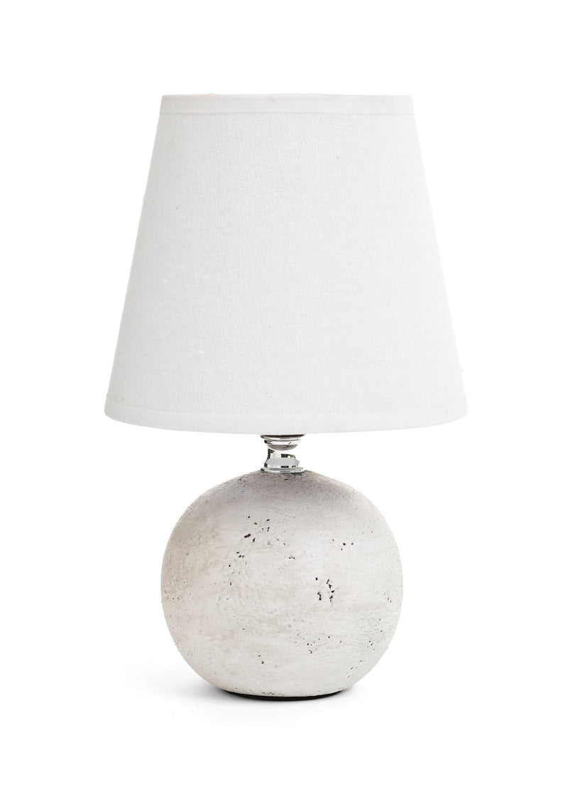 TABLE LAMP POTTERY ANTIQUE LIGHT GREY-WHITE