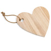 Serving Board Wood Heart Shaped Nat