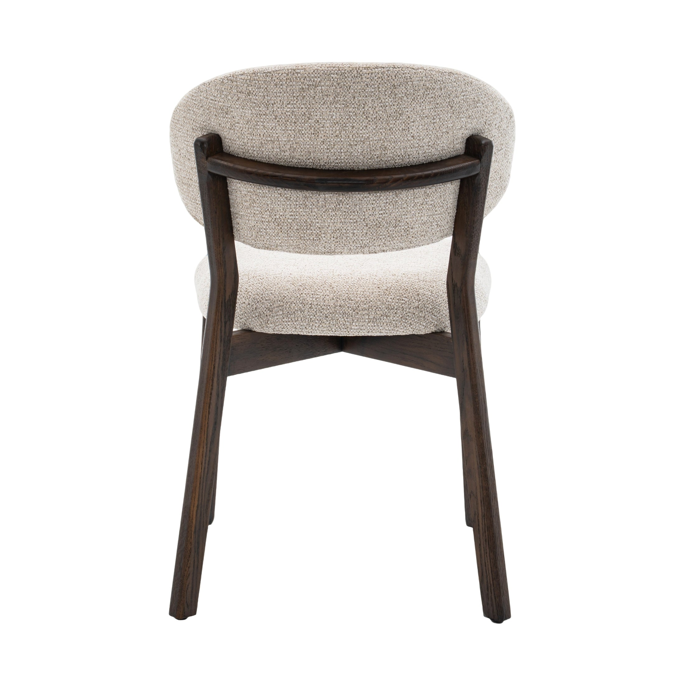Luna Dining Chair – Upholstered Seat with Oak Wood Frame