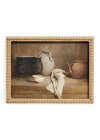 WALL ART CANVAS PRINT SET VASES MULTI