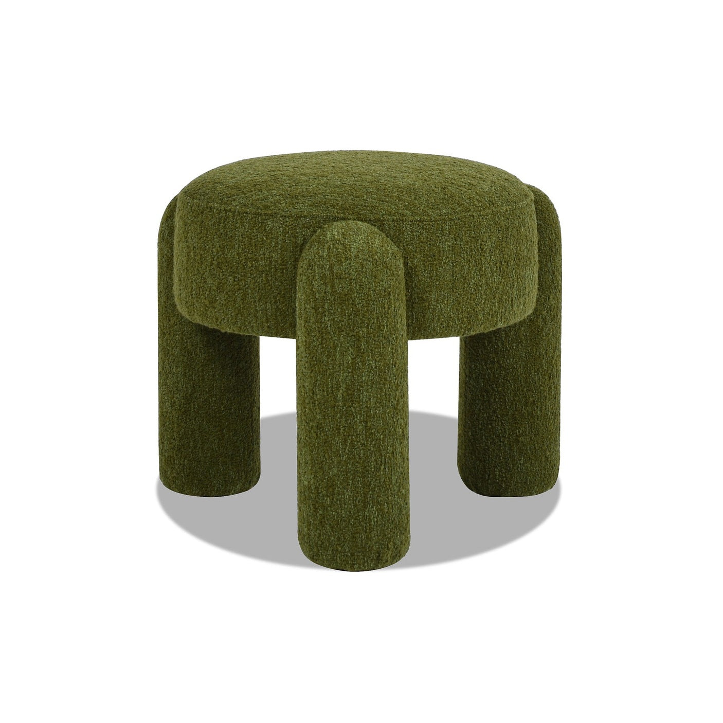 Olea Boucle Ottoman - Moss Green-thumbmail-4
