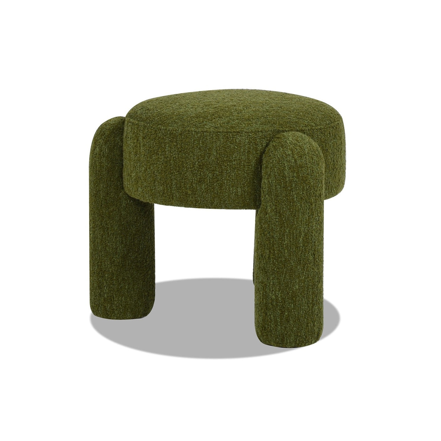 Olea Boucle Ottoman - Moss Green-thumbmail-6