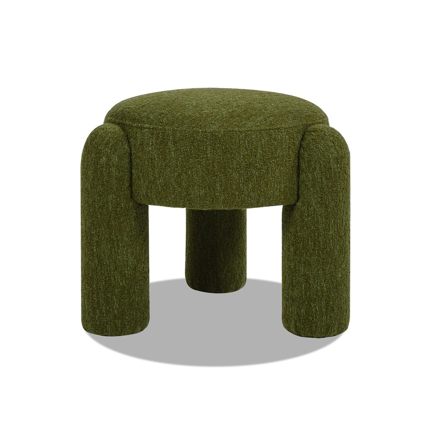 Olea Boucle Ottoman - Moss Green-thumbmail-1