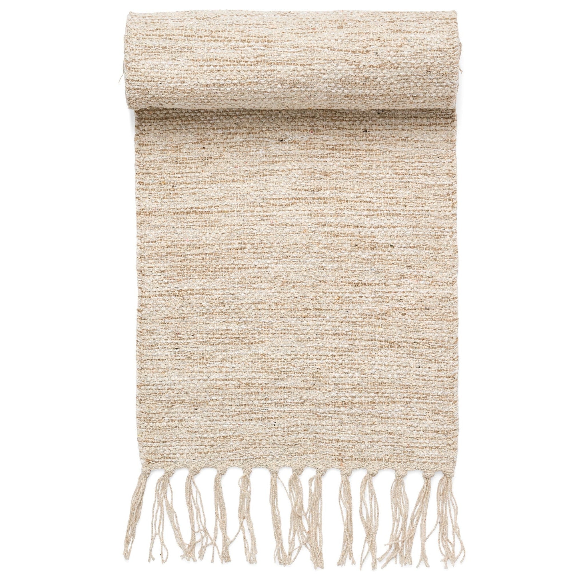 Table Runner Cotton Chindi Natural-White