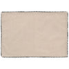 Placemat Chmbr Cot-poly W/ Lace Linen-black