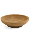 BOWL WOOD LOW NATURAL 15.5x15.5