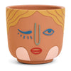 Planter Large Cement Face Terracotta