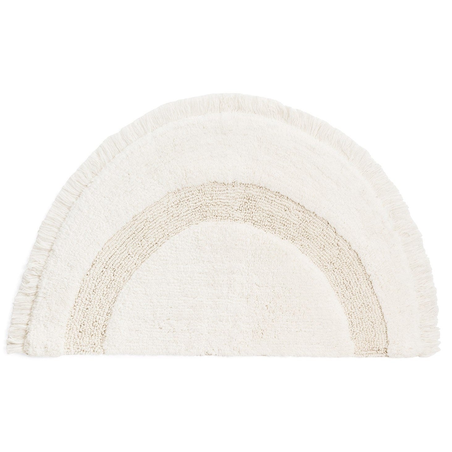 Bathmat Tufted Halfmoon Cotton Off White