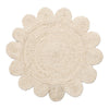 Placemat Jute Scallop Edge White