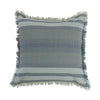 18" Woven Cotton Pillow & Eyelash Fringe