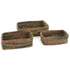 Seagrass Rectangle Baskets - Set of 3