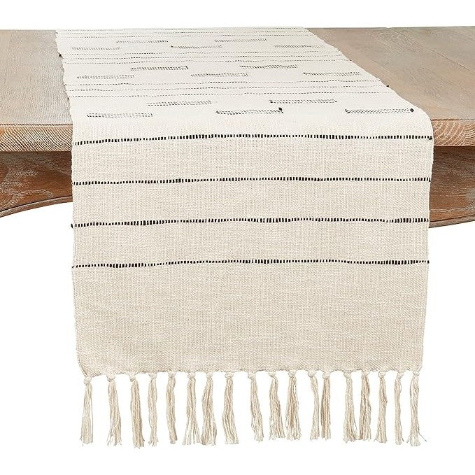 Dash Line Cotton Table Runner-thumbmail-1