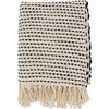 Stripe Woven Throw Blanket - Black