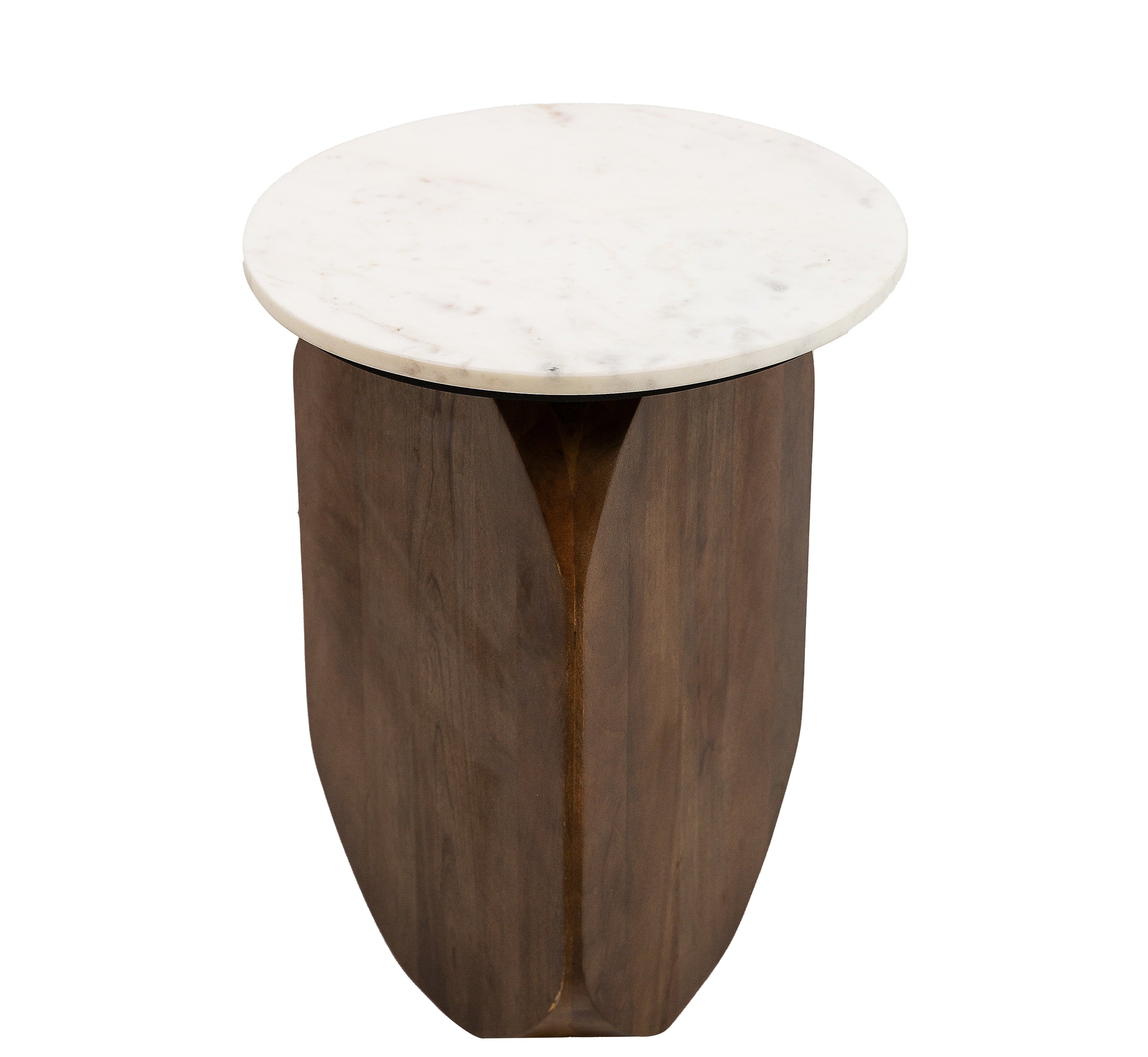 ABELONE SIDE TABLE WITH MARBLE TOP