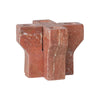 Red Travertine Interlocking Taper Holder