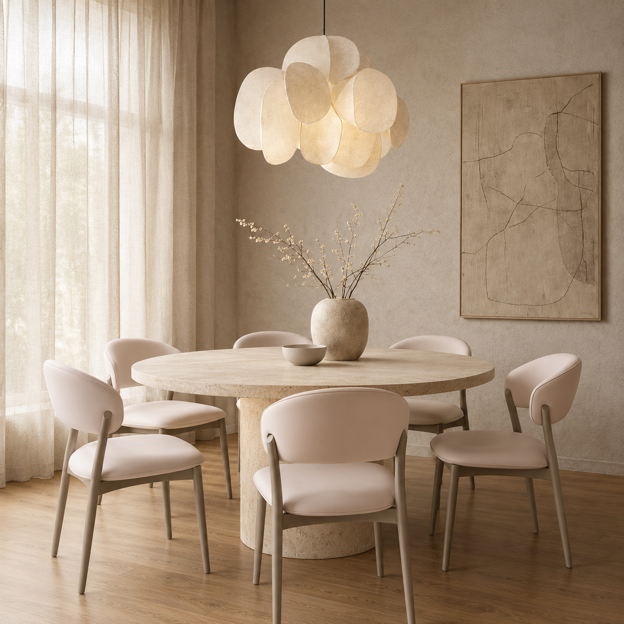 Akki Dining Chair - Beige-thumbmail-2