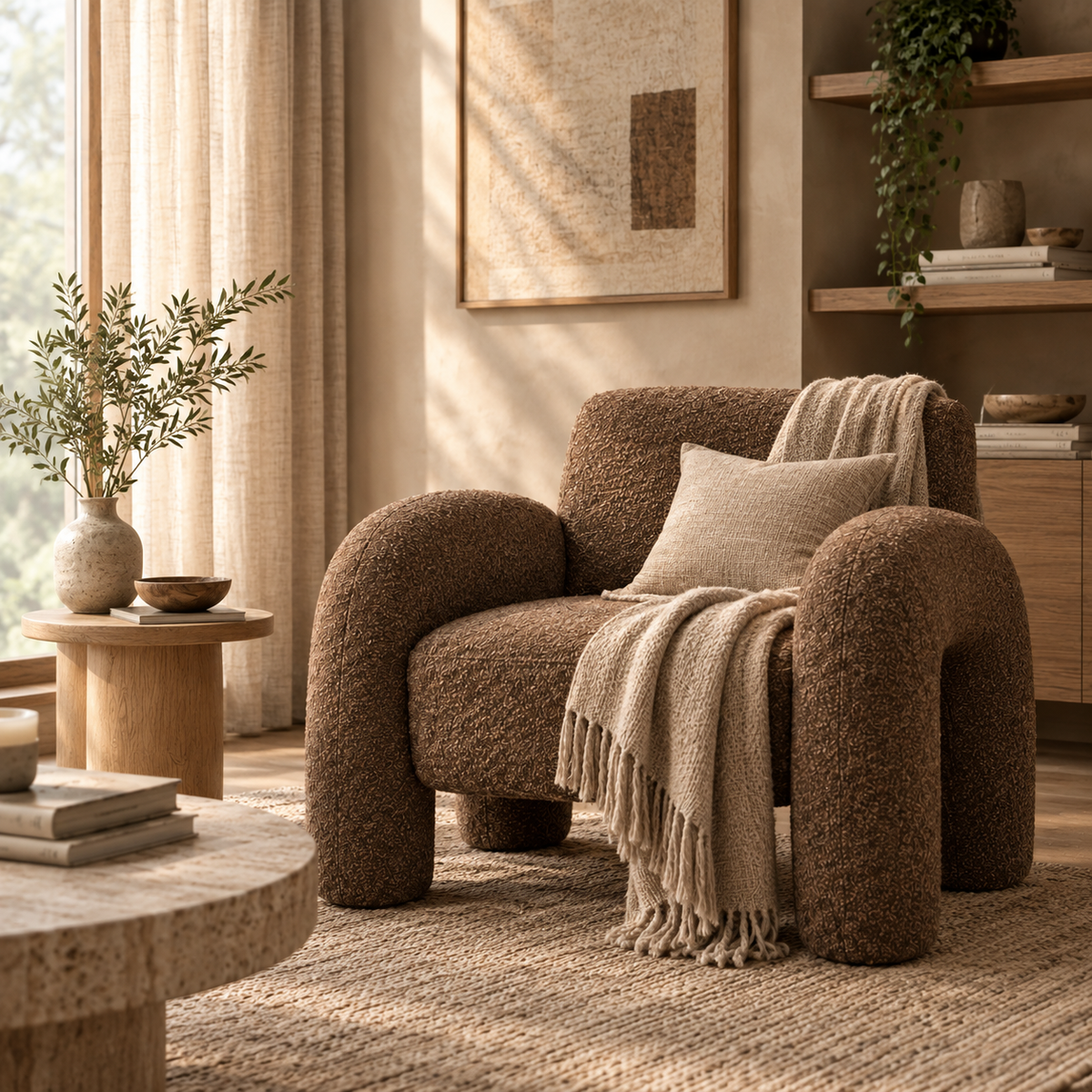 Alva Premium Boucle Accent Chair