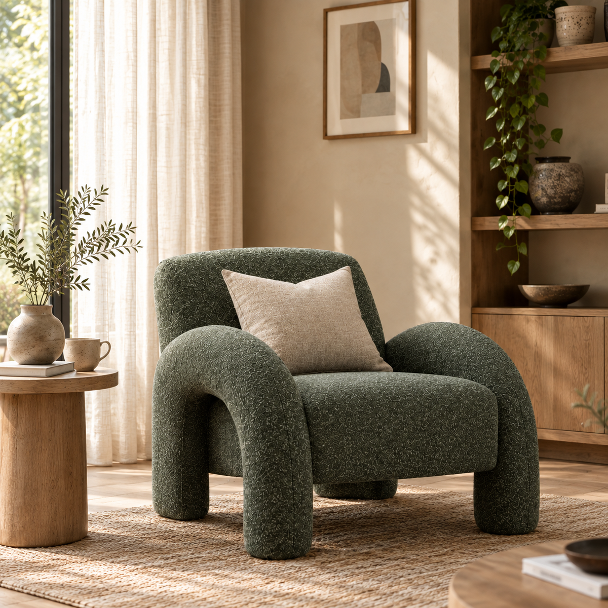 Alva Premium Boucle Accent Chair
