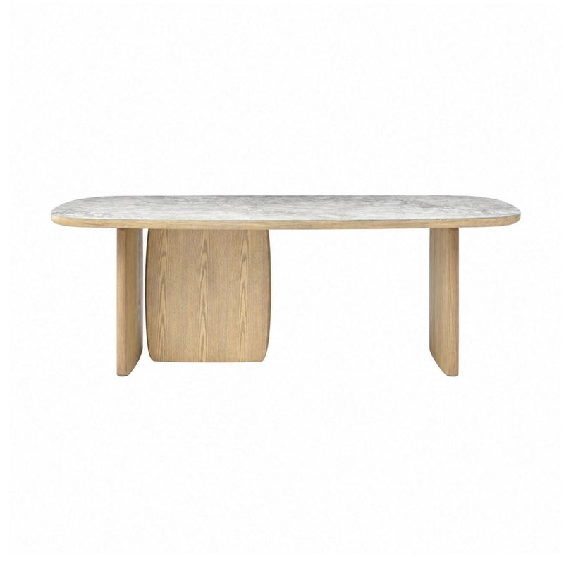 Amsden Wooden Base and Ceramic Top Dining Table-thumbmail-1