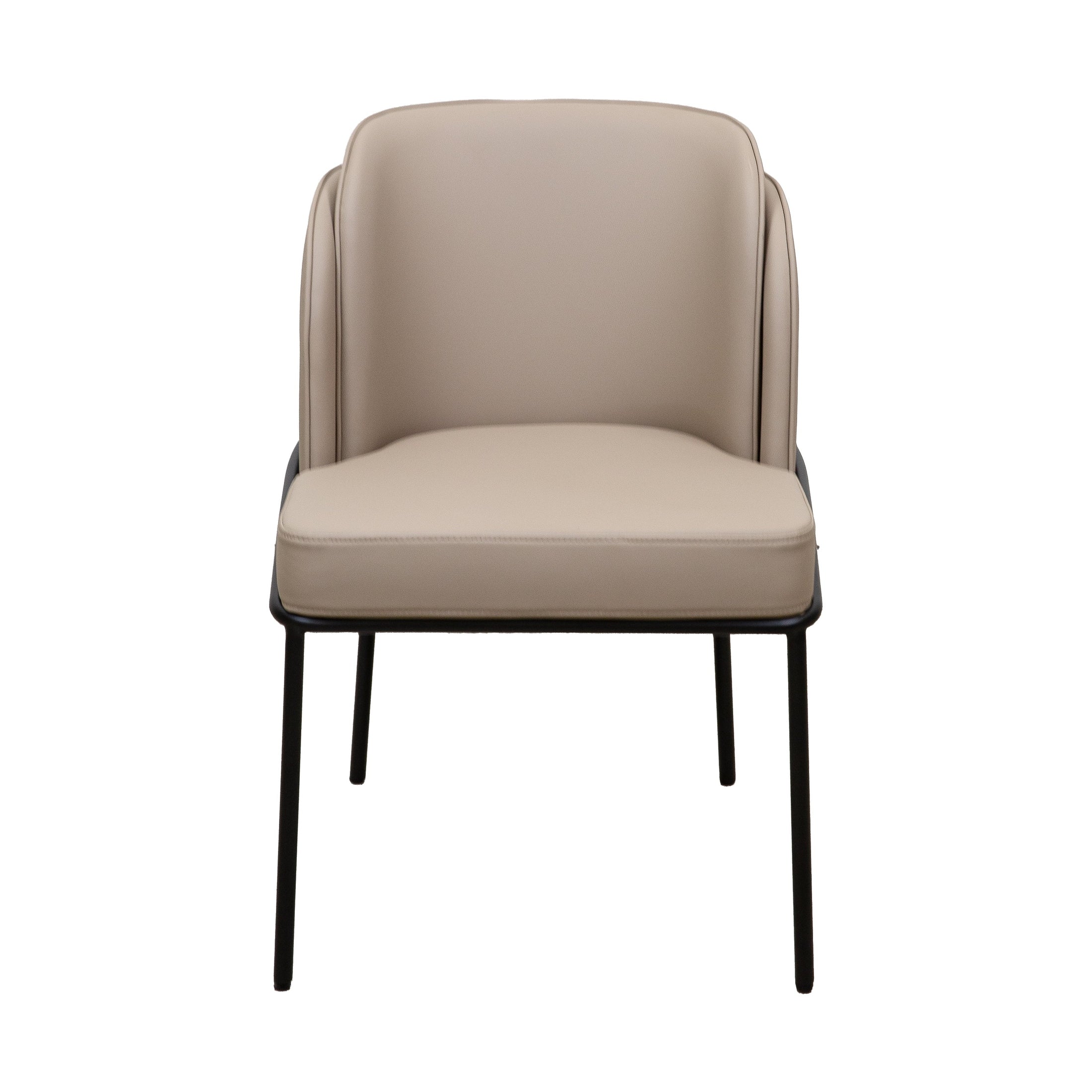 Laban Faux Leather Dining Chair - Taupe