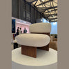 Birgitta accent chair displayed in a showroom setting