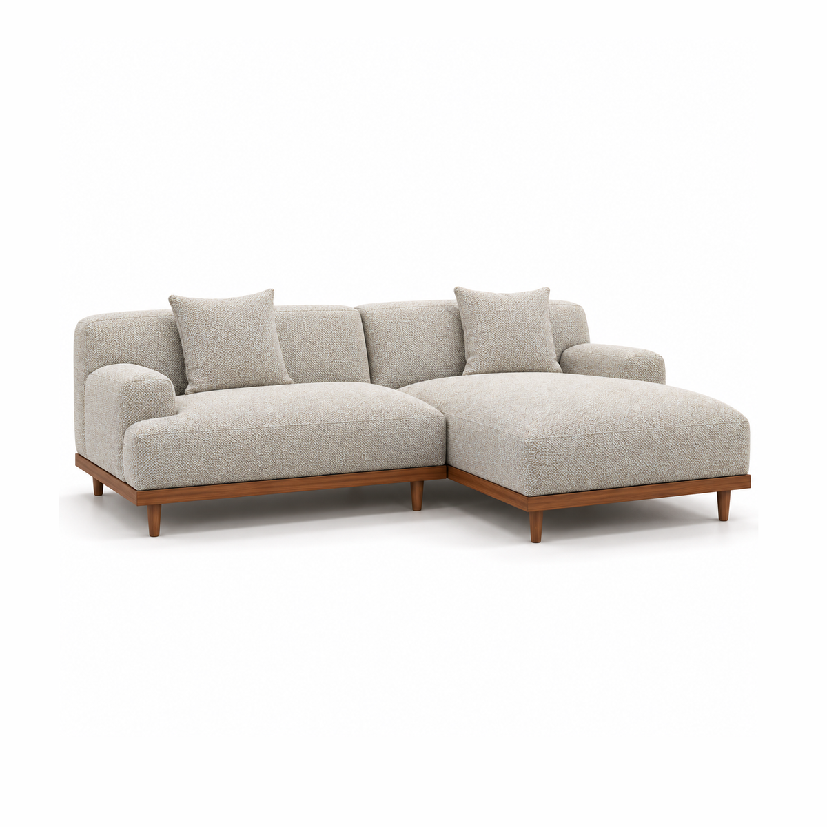 Renata Upholstered Sectional with Chaise – Warm Ivory-thumbmail-2