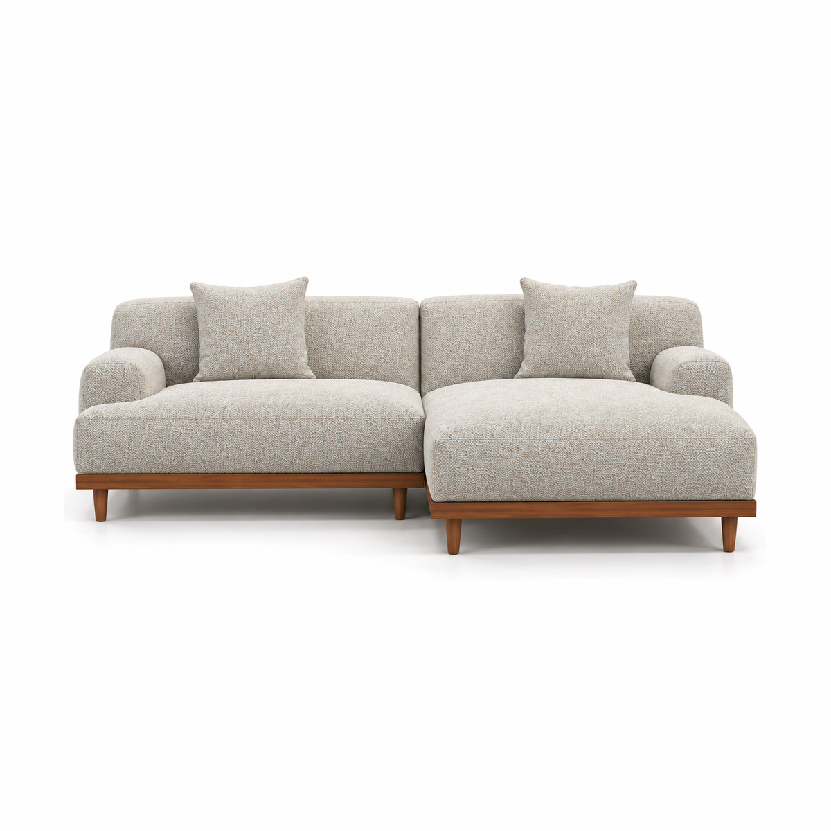 Renata Upholstered Sectional with Chaise – Warm Ivory-thumbmail-1