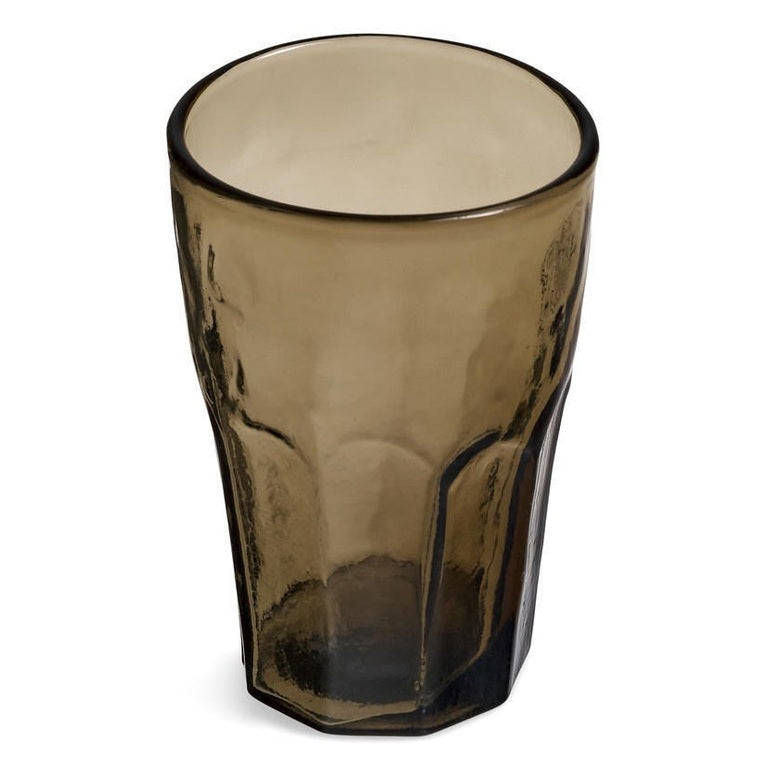 DRINKING GLASS RECYCLED GLASS MOUTH BLOWN SMOKE