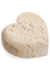 DECO HEART PAPER WEIGHT TRAVERTINE NATURAL BEIGE