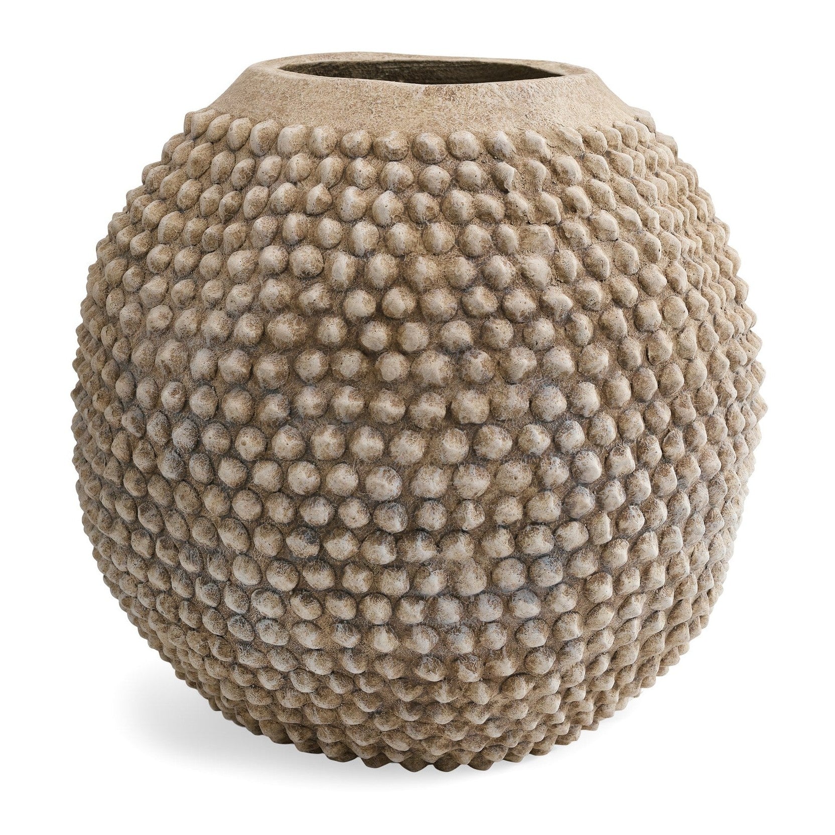 Vase Spike Oversized Cement Antique Taupe