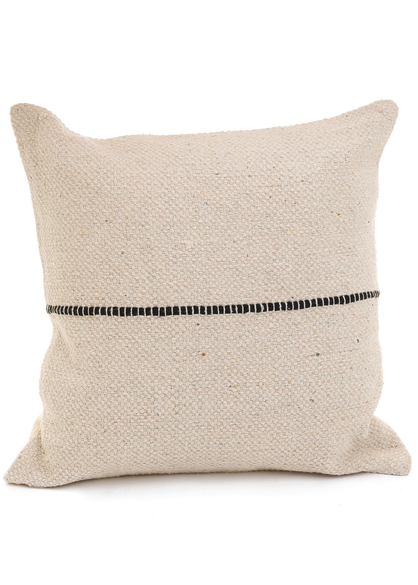 Rosemary Cushion Cotton | Ecru-black