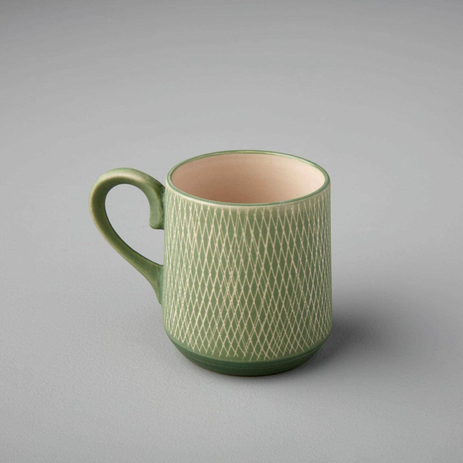 Crosshatch Stoneware Espresso Cup, Jade