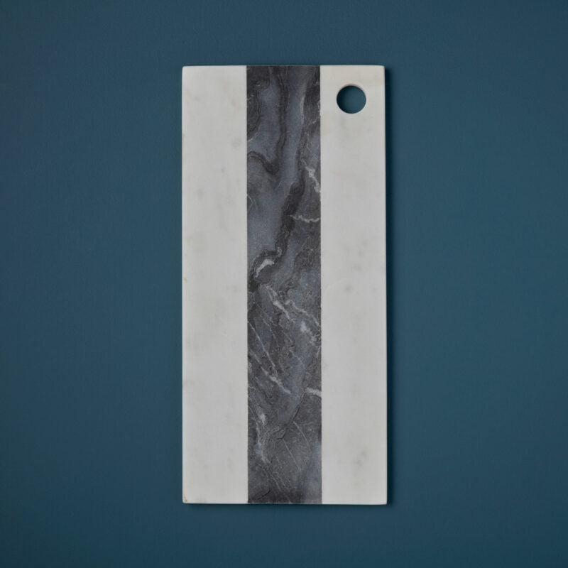 White & Gray Marble Rectangular Board, Large