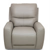 Sven Leather Power Recliner Chair - Light Grey