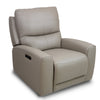 Sven Leather Power Recliner Chair - Light Grey