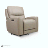 Sven Leather Power Recliner Chair - Light Grey