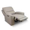 Sven Leather Power Recliner Chair - Light Grey
