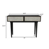 Cane Console Table - Matte Black