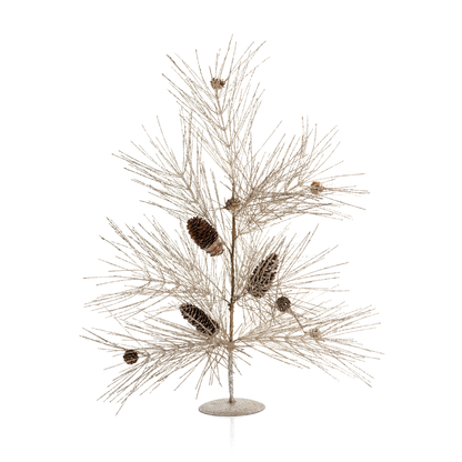 Champagne Spruce and Pinecone Tree