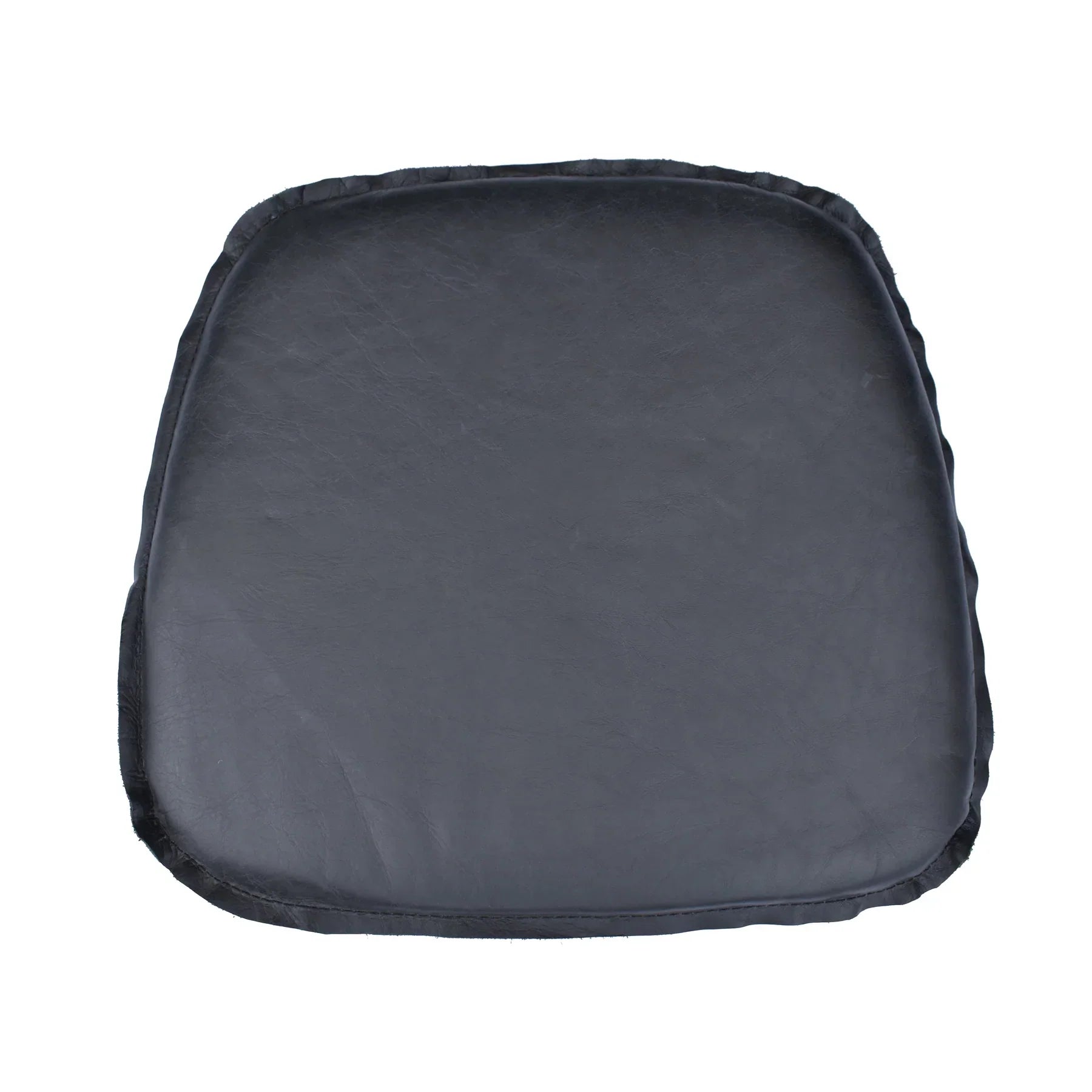 Metal Crossback Leather Cushion Seat - Antique Black-thumbmail-1