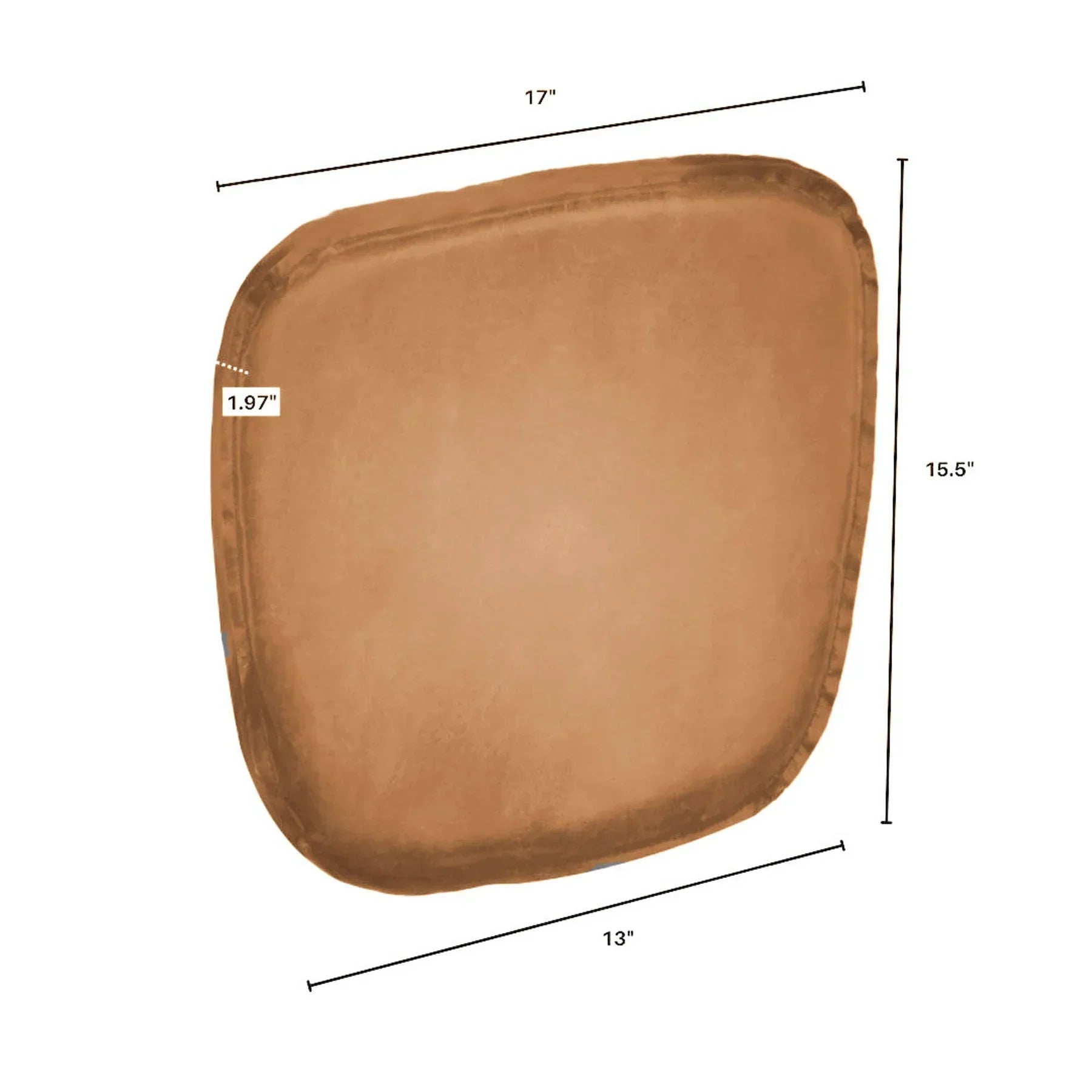 Metal Crossback Leather Cushion Seat - Cognac-thumbmail-4