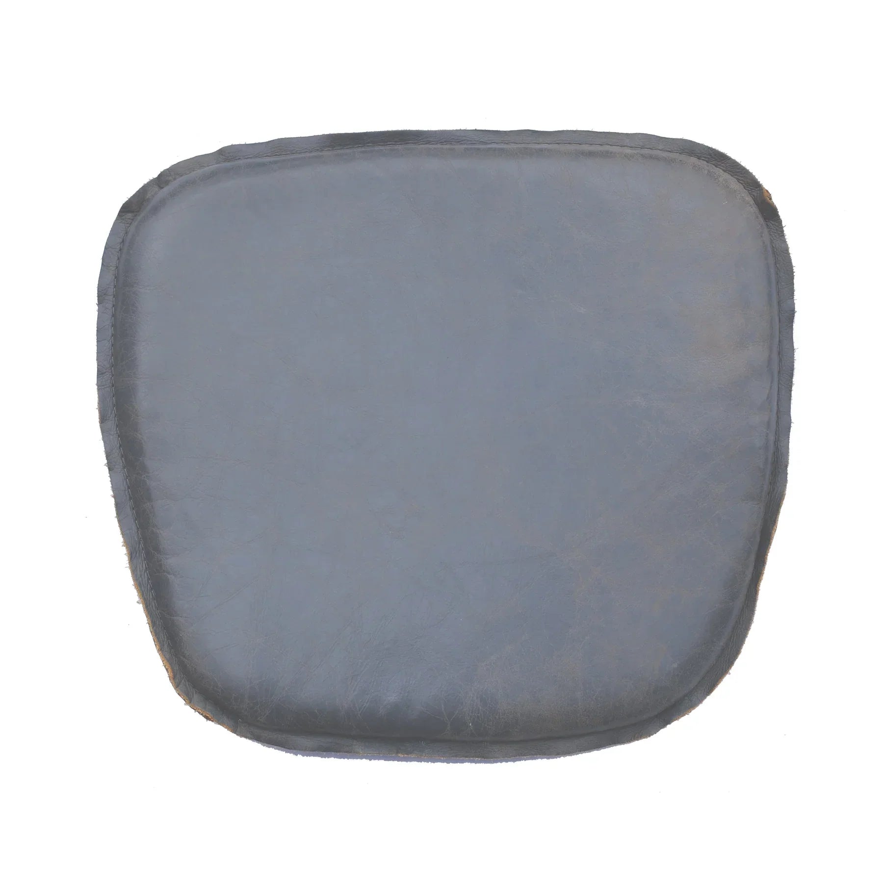 Metal Crossback Leather Cushion Seat - Grey-thumbmail-1