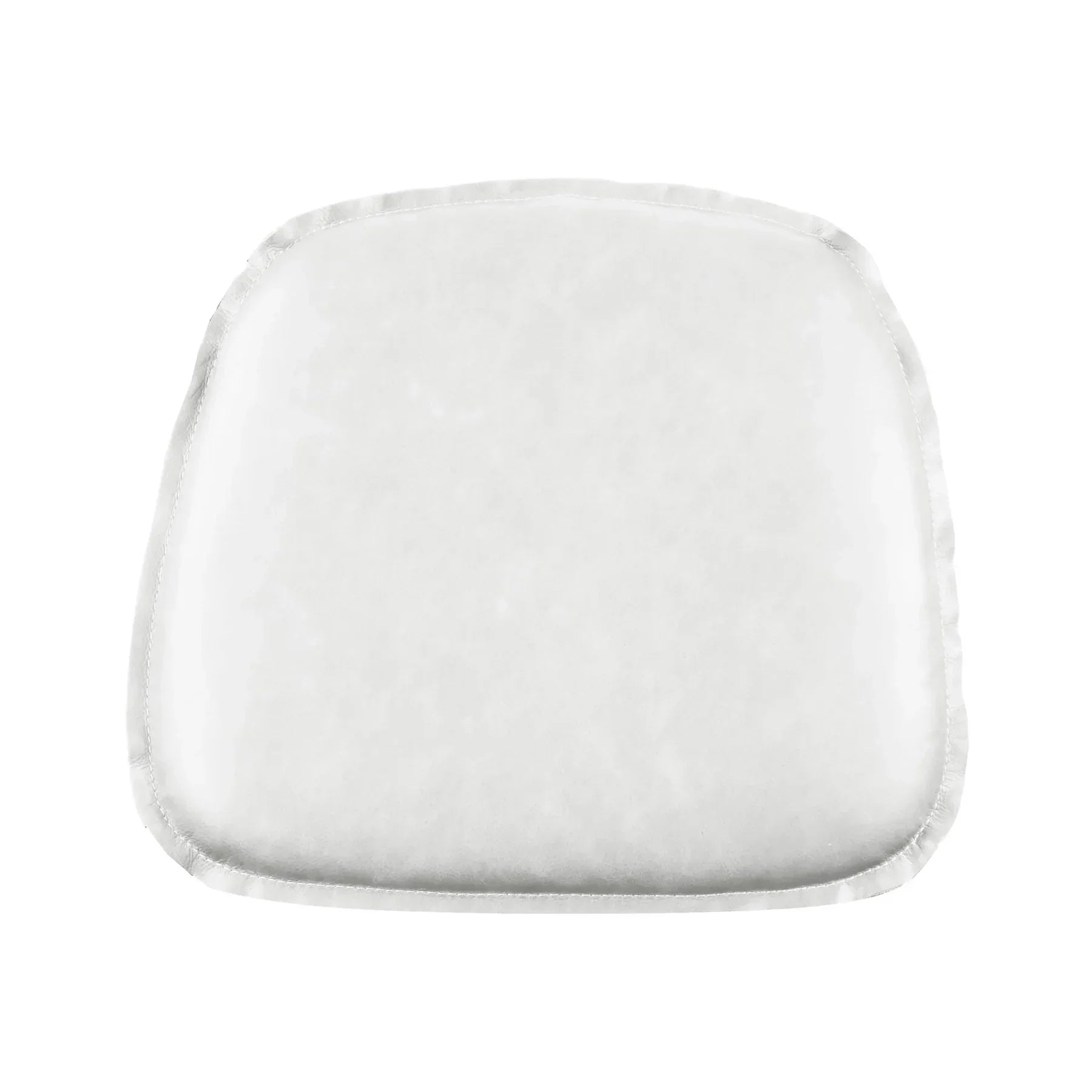 Metal Crossback Leather Cushion Seat -White-thumbmail-1
