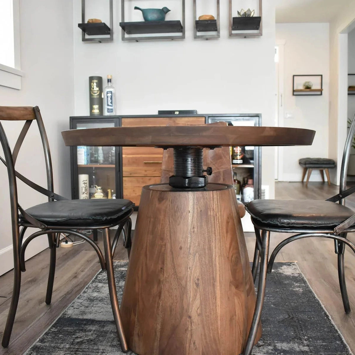 Bronx Bistro Crank Table - Vinegar Matte