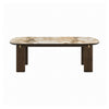 Calvora Modern Dining Table with Walnut Veneer & Ceramic Top