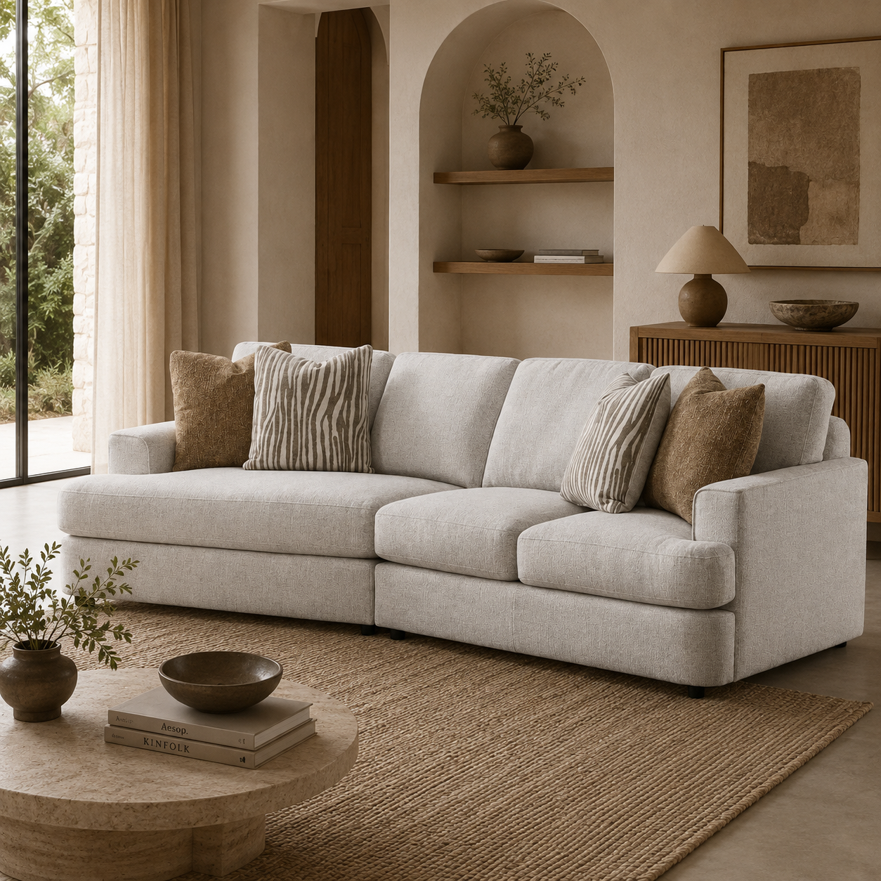 Cara 2 PCs Sectional w/4 Pillows - Left Cuddler-thumbmail-2