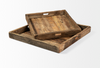 Carson (Small) 24L x 24W Brown Reclaimed Wood Tray