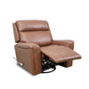 Nordori Genuine Leather Swivel Manual Recliner Chair