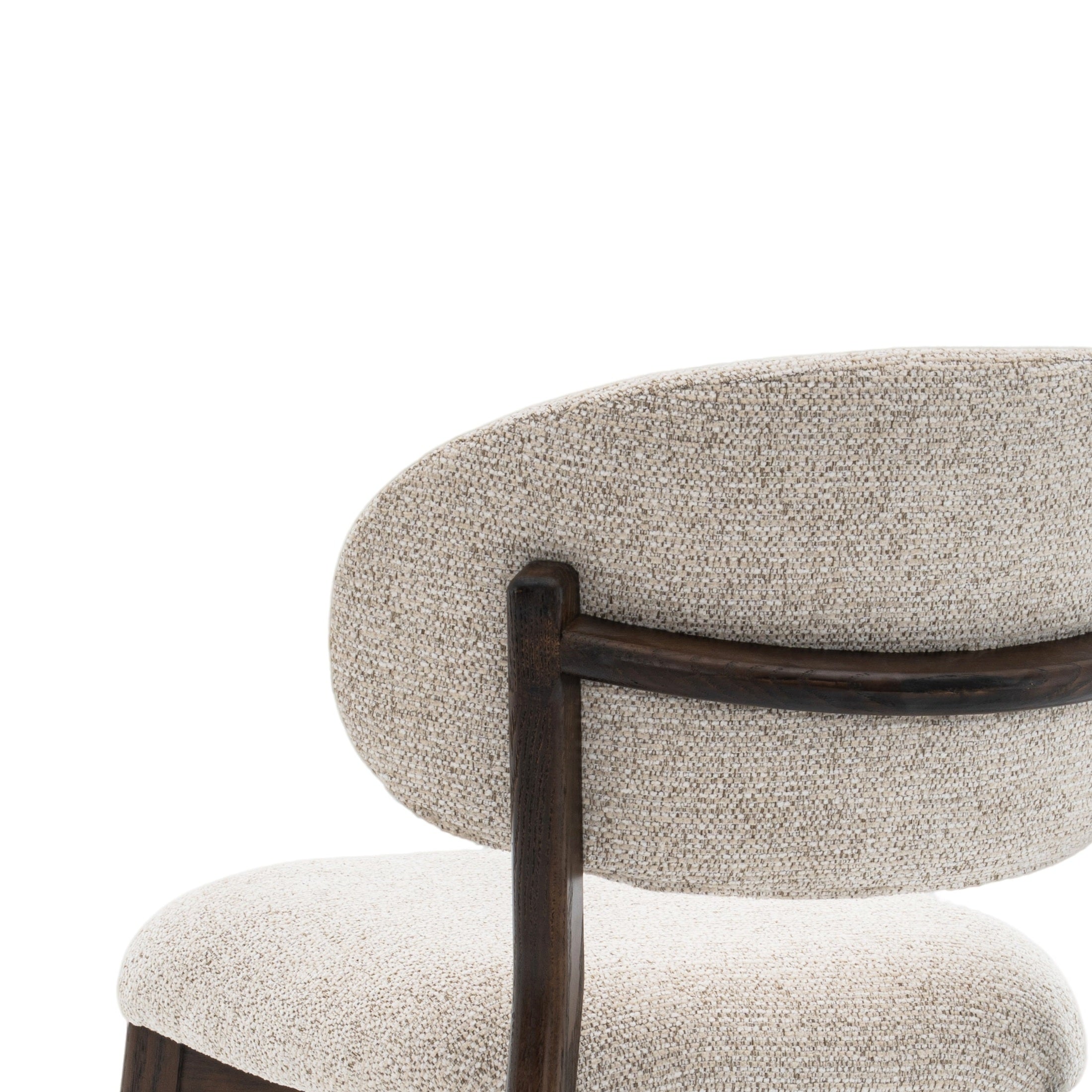 Luna Dining Chair – Upholstered Seat with Oak Wood Frame
